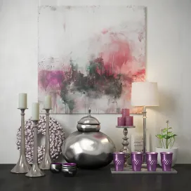 Pink decorative set